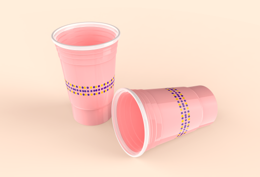 红色独饮啤酒杯缩略图